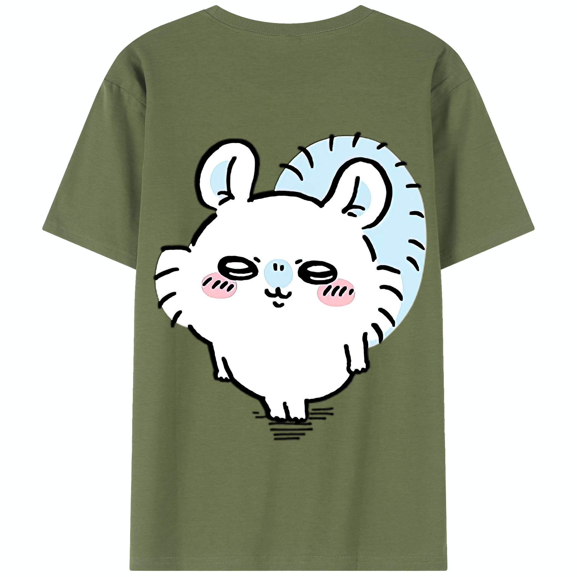 （画像用） ちいかわ モモンガ Chii-kawa Momonga 綿100％半袖Tシャツ（背面プリント）